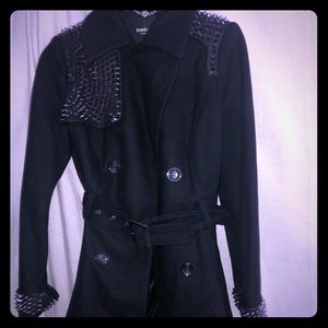 Bebe SPIKED *RARE* Wool Coat XS